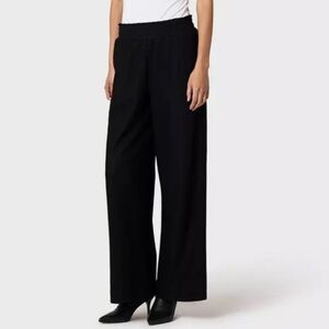 $450  New w/tags Rag & Bone Black Bailey Smocked Wool Pull On Pants Large